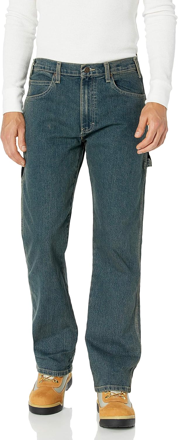 Dickies Men's Flex Carpenter Denim Jean, Tinted Heritage Khaki, 30W x 32L - 1