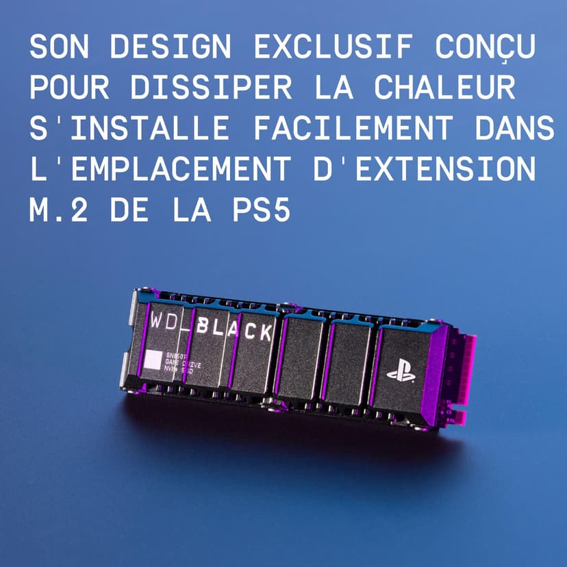 WD_BLACK SN850P 8 To PS5 SSD, Officiel pour PlayStation 5, Lecture jusqu'à 7200 Mo/s, Dissipateur Thermique Inclus - 4