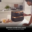 Ninja Foodi FlexDrawer 10.4L Oil-Free Fryer, 7 Modes, Roast, Bake, Non-Oil Frying, Crispy, Warm, Dehydrate, Rise, XL, Savings, DualZone Black/Copper OL750EUDBCP - 2