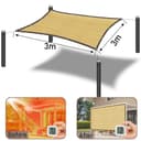 Rectangular Sun Sail, Shade Net, Sun Protection, Weather Protection, 90% Shade Net for Garden, Greenhouse, Patio, Patio and Camping - 2