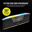 CORSAIR VENGEANCE RGB DDR5 RAM 16GB (1x16GB) Up to 5600MHz CL40 Intel XMP iCUE Compatible Computer Memory - Black (CMH16GX5M1B5600C40) - 3