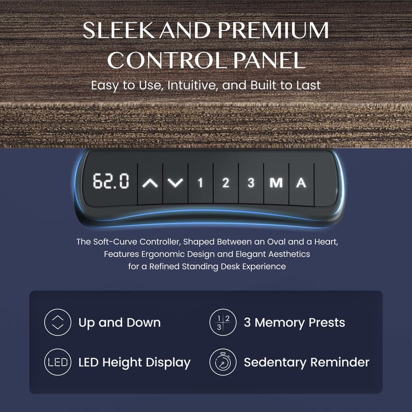 FlexiSpot Bureau Assis Debout Électrique 2 Moteurs, Charge 160kg, 3 Colonnes, Rappel de Sédentarité, Système Anti-collision, Panneau Mémoire, Cadre en Acier, Noir - 8