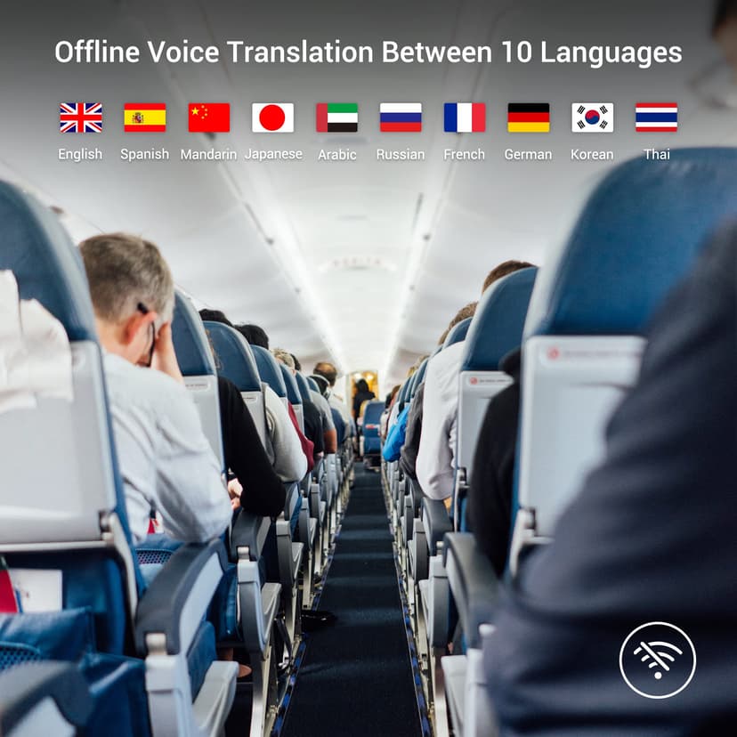 ANFIER Appareil de traduction de langues 144 langues et accents avec écran tactile de 3,7 pouces [Traducteur intelligent de dernière génération-W12] - 2