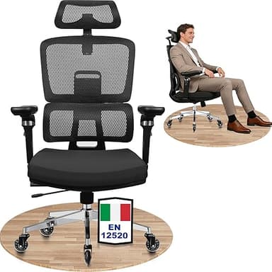 MELOKEA Chaise de Bureau Ergonomique 200 kg | Accoudoirs …