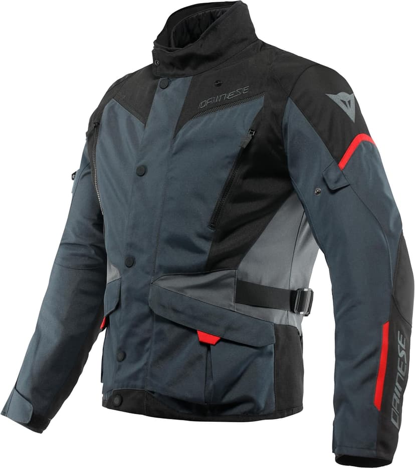 Dainese - Tempest 3 D-Dry, Men's Motorcycle Touring Jacket, Waterproof Jacket, Removable Thermal Lining, Protections On Shoulders And Elbows, Ebony/Black/Red Lava, 52 - 1