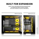 ANSAITE ATX PC Case 9 x 120 mm ARGB PWM Fan Pre-Installed Mid-Tower Gaming PC Case, Panoramic Tempered Glass Black Computer Case with Type C, 360 mm Radiator Support, H-D9 - 6
