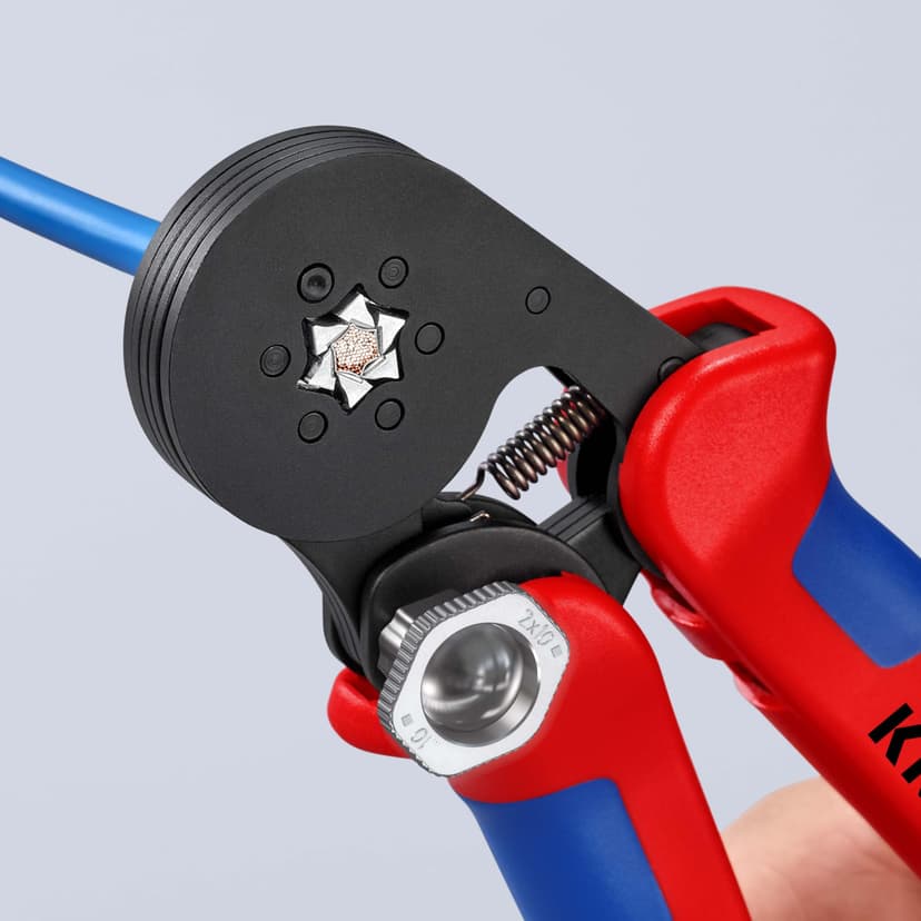 KNIPEX Self-Adjusting Crimping Pliers for Wire Ferrules with Lateral Access with Multi-Component Handles 180 mm, 97 53 14 - 4