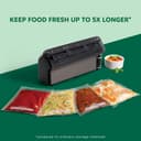 FoodSaver Scelleuse Elite Tout-en-un Liquide+ | Des aliments frais jusqu’à 5x plus longtemps* | Scellage liquide | Avec 1x rouleau (28 cm x 2,43 m) & 4 x Sacs de scellage sous vide (0,94 l & 3,78 l) - 3
