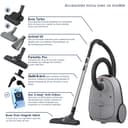 Electrolux 600 Animal, Vacuum Cleaner with Bag, Pet Hair Kit, 50% Recycled Plastic, Hygiene Filter 12 Washable, Cord 12 m XXL, EB61A5UG, Grey - 2