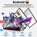 2026 Tablette 11 Pouces Android 24Go RAM+256Go ROM(2 To TF),Octa-Core 2.0Ghz, 8000mAh, 5G WiFi, Widevine L1, 2K Écran GMS 5MP+13MP, Bluetooth 5.0, FHD 1280 * 800,Tablette Tactile de jeu avec Cas-Rouge - 3