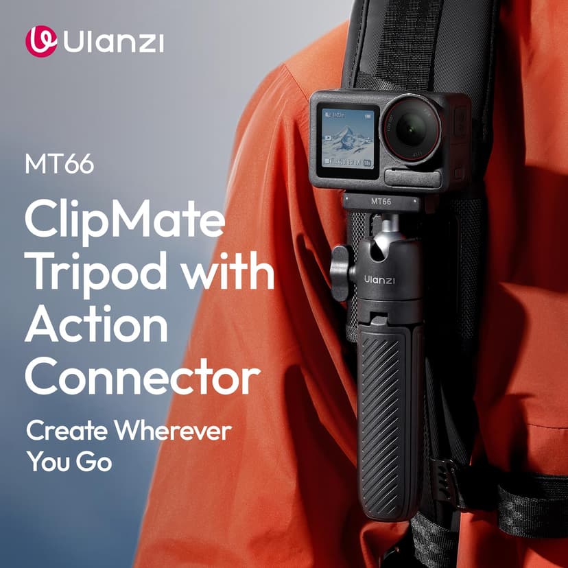 ULANZI MT66 Trépied pour caméra d'action, Support Adaptateur magnétique à dégagement Rapide pour DJI Osmo 360 Nano Action 5 Pro 4, Perche à Selfie/Mini trépied - 2