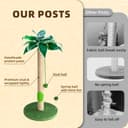 Fantasreen Scratching Post 84cm Cat Scratcher, Tall Scratching Posts for Indoor Cats with Toy and Interactive Ball Self Groomer for Kittens Adults Cats - 2