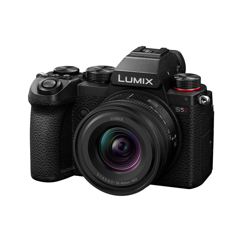 Panasonic Lumix S5D, Full Frame Mirrorless Camera Body, with S-R1840E 18-40mm S lens, 24.2MP, 4K 60P Recording, Live View Finder, Free Angle Monitor, Wi-Fi, Bluetooth, Black - 1
