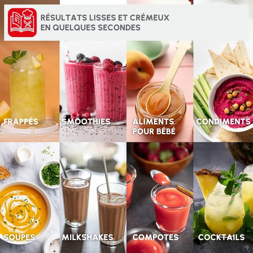 Moulinex Electric Blender Blender, Glass Bowl 1.75 L, Power 800 W, Safe Locking, Ergonomic, Grain Grinder, Smoothies, Crushed ice, Blendforce, Black, LM430810 - 7