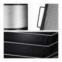 Relaxdays Cheminée de terrasse, avec Pare-étincelle, avec Grille et tisonnier, HxD : 120 x 47 cm, braséro Jardin, Noir - 8