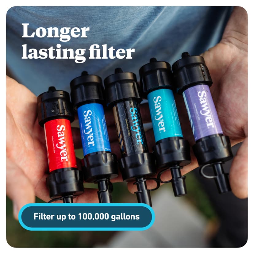 Sawyer Products SP340 Mini Water Filtration System, Filter and Cleaning Plunger only, Single, Teal - 2