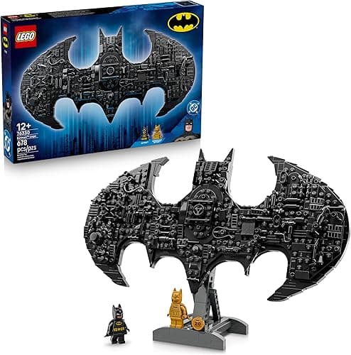 LEGO DC Batman Logo - Superhero Toy w/ 2 Collectible Minifigures - 3D DIY Wall Art or Room Decor - Gift Idea for 12+ Year Old Boys & Teenage Movie Fans - 76330