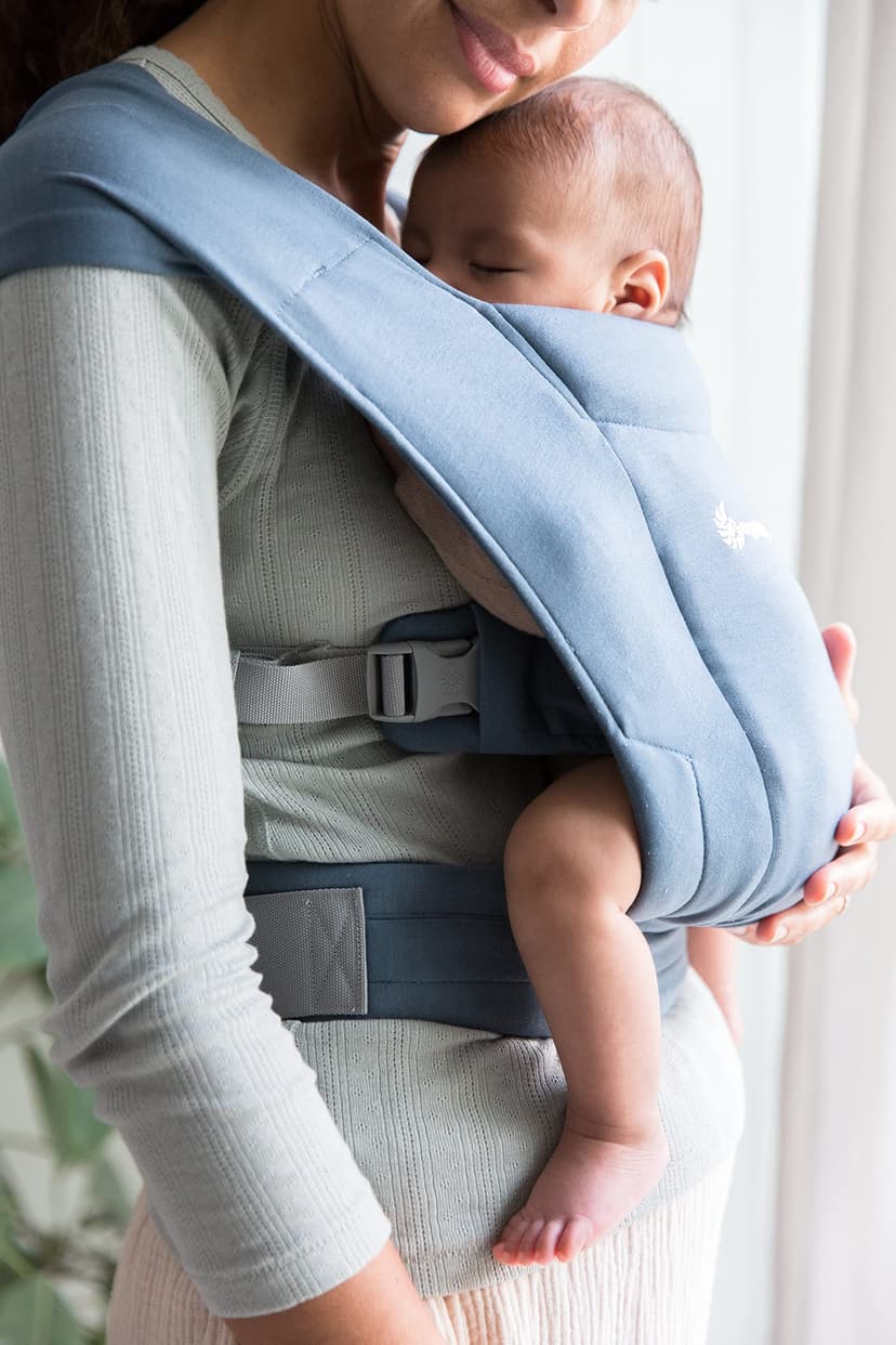 Ergobaby Embrace Baby Carrier for Newborns from Birth, Extra Soft & Ergonomic with Head Support, Oxford Blue - 4