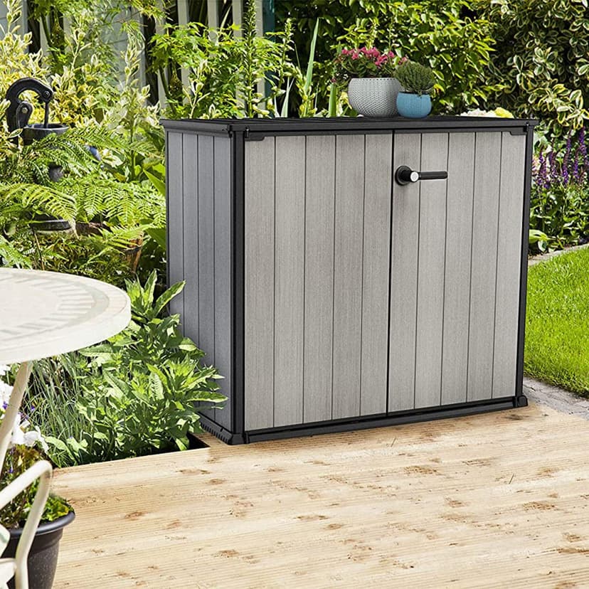 Keter Store Unit Outdoor Plastic Garden Storage Shed, Grey, 139.5 x 77 x 120 cm - 2