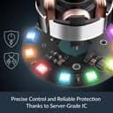 ARCTIC P12 Pro A-RGB - 3 Pack - Powerful Premium Fan, 120 mm PWM Fan with Y-Cable Splitter, 600-3000 rpm, 0 rpm <5% PWM, 5V Digital RGB, Fluid Dynamic Bearing, 4-Pin - Black - 6