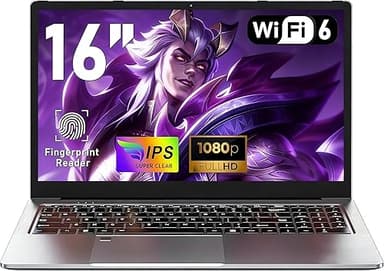 CHIFUYOU 32 Go RAM DDR4 1 to SSD Ordinateur Portable Gami…