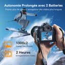 ENEGON NP-FW50 batterie rechargeable 2 Pack 1500mAh avec câble de Charge USB-C 2 en 1 pour Sony ZV-E10, A6000, A6500, A6300, A6400, A7, A7II, A7RII, A7SII, A7S, A7R, A55, A5100,A5000, A3000, A55, RX10 - 3