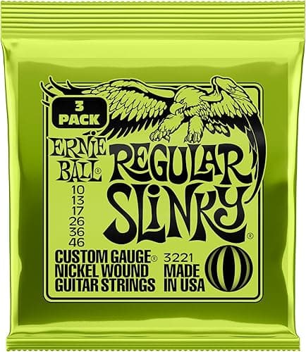 Ernie Ball Regular Slinky Nickel Wound Electric Guitar Strings 3 Pack - 10-46 Gauge
