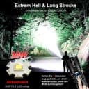 Shadowhawk LED Torch 500,000 Lumens, Extremely Bright USB Rechargeable Tactical Flashlight with Holster XHP70.2, IP67 Waterproof 5 Light Modes for Camping Hiking Emergencies - 2