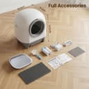 Devoko litiere Chat autonettoyante Automatique, 90L Bac à Litter Automatic Amélioré, bac litiere pour Chat XXL au Design Adorable.Anti-Odeur Longue durée contrôle APP et capteurs de sécurité Inclus - 9