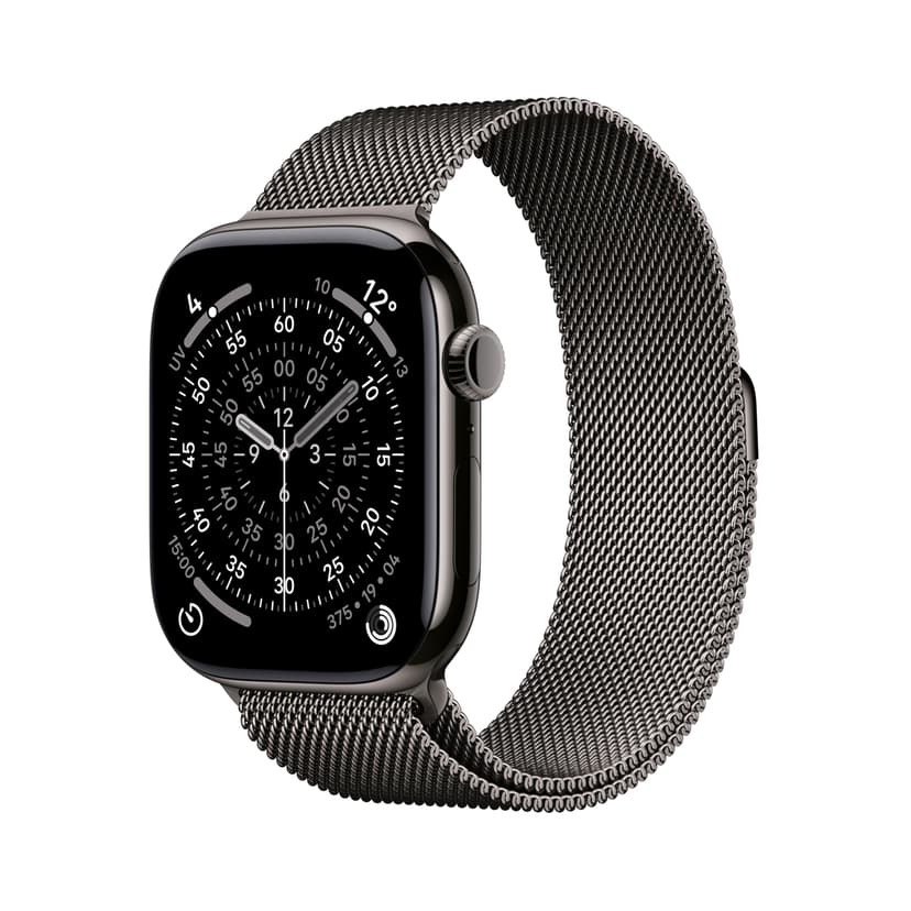 Apple Watch Series 11 [GPS + Cellular 46mm] Smart Watch with Slate Case and Milanese Slate Band, Sleep Score, Activity Monitor, Health Tracker, Always On Screen - 1