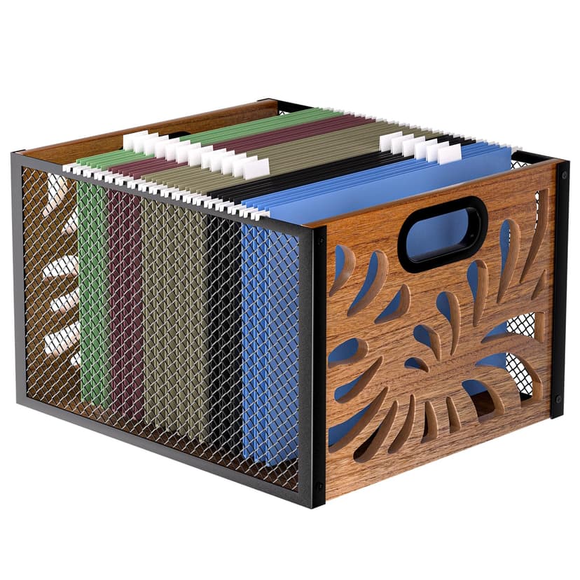 Optyuwah Hanging File Box A4 Hanging File Box, Hanging Fi… - 1