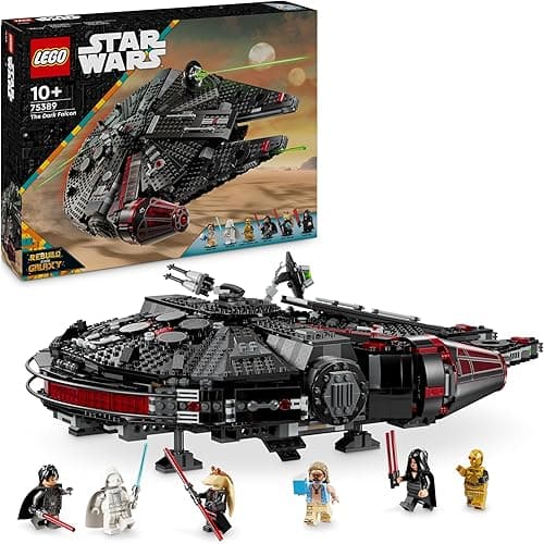 LEGO Star Wars 75389 Le Faucon Noir - Jeu de Construction & Décoration - Fusils à Ressort, Canons & 6 Minifigurines Dont C-3PO - Cadeau pour Garçon dès 10 Ans & Fans Adultes