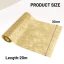 SWAWIS Nonwoven Table Runner Gold 30cmx20M - Birthday, Christmas, Wedding, Valentine's Day, Baptism & Festive Decoration - 3