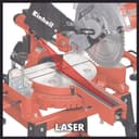 Einhell TC-SM 2531/2 U Pull Miter Saw (1900 W, 4,800 RPM, Ø254 x ø30 mm Saw Blade, Laser, Tilting Saw Head, Including HM Saw Blade), red - 7