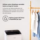 Bosch Cool 4000 Portable AC - 3 en 1 Climatiseur, Déshumidificateur, Ventilateur - 2,6 kW pour les pièces jusqu'à 35m² - Avec Mode Auto, Mode Silencieux et Mode Veille (48 db (A)) [Classe A+] - 3