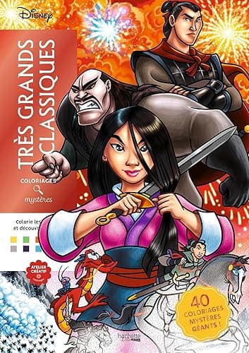 Coloriages mystères Disney - Très grands classiques: Colorie les chiffres et découvre l'image