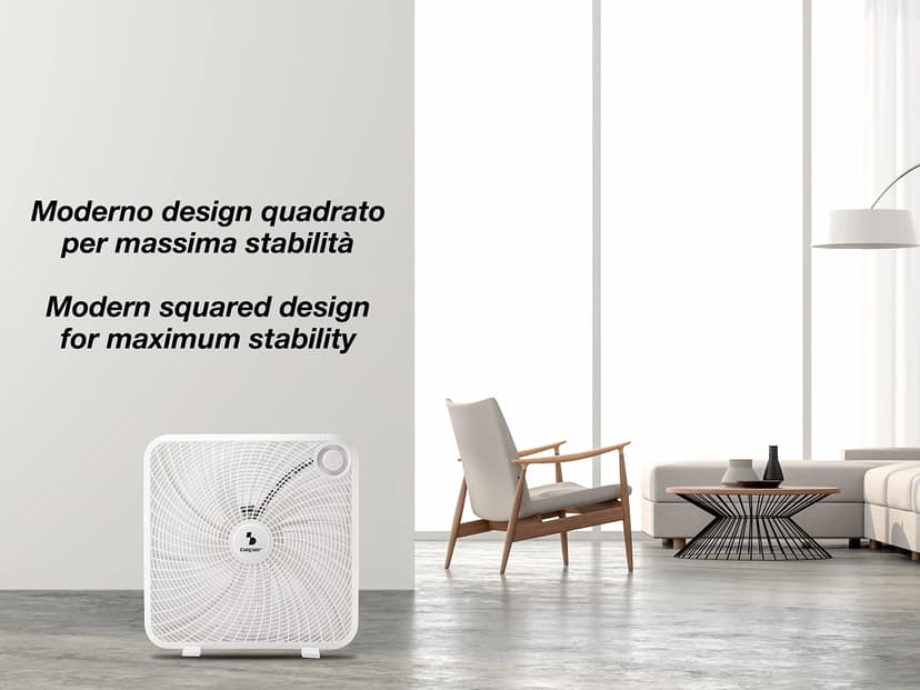 BEPER P206VEN550 Box Fan 20 Inch Square With 5 Blades for Floor or Table, Designed for Large Spaces - 7