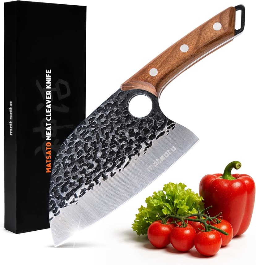 Matsato Meat Knife – Japanese Steel Cooking Knife 5.8 in Blade, for Meat & Vegetables - 1