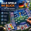 XXL Fan Starter Set World Cup 2026 – Original Panini Sticker Album, Extra 1x Match Schedule & Germany Flower Garland (50 Bags / 350 Sticker Set) Own Label Bundle - 6