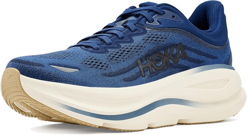 Hoka Mens Bondi 9, Midnight Blue/Varsity Navy, Wide - 1