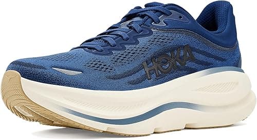 Hoka Mens Bondi 9, Midnight Blue/Varsity Navy, Wide