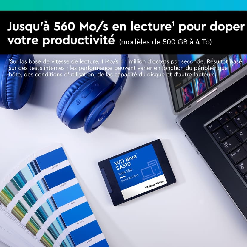 WD Blue SA510 2 To, SATA SSD jusqu'à 560 Mo/s, Comprend Acronis True Image for Western Digital, Clonage de dique et migration, sauvegarde souple et récupération, protection anti-rançongiciels - 3