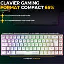 The G-Lab - Keyz Titanium - Gamer Keyboard White 65% AZERTY USB - Mechanical Switch Keyboard Red - RGB 100% Customizable, Anti-Ghosting, Programmable Macro - for PC, PS4, PS5, Xbox - New (White) - 3