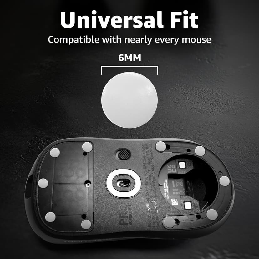 Hystar® Aero Glides | 40 Dot Mouse Skates for Glass Mousepad | High-Density PTFE | Rounded and Polished for Quiet Use - 4