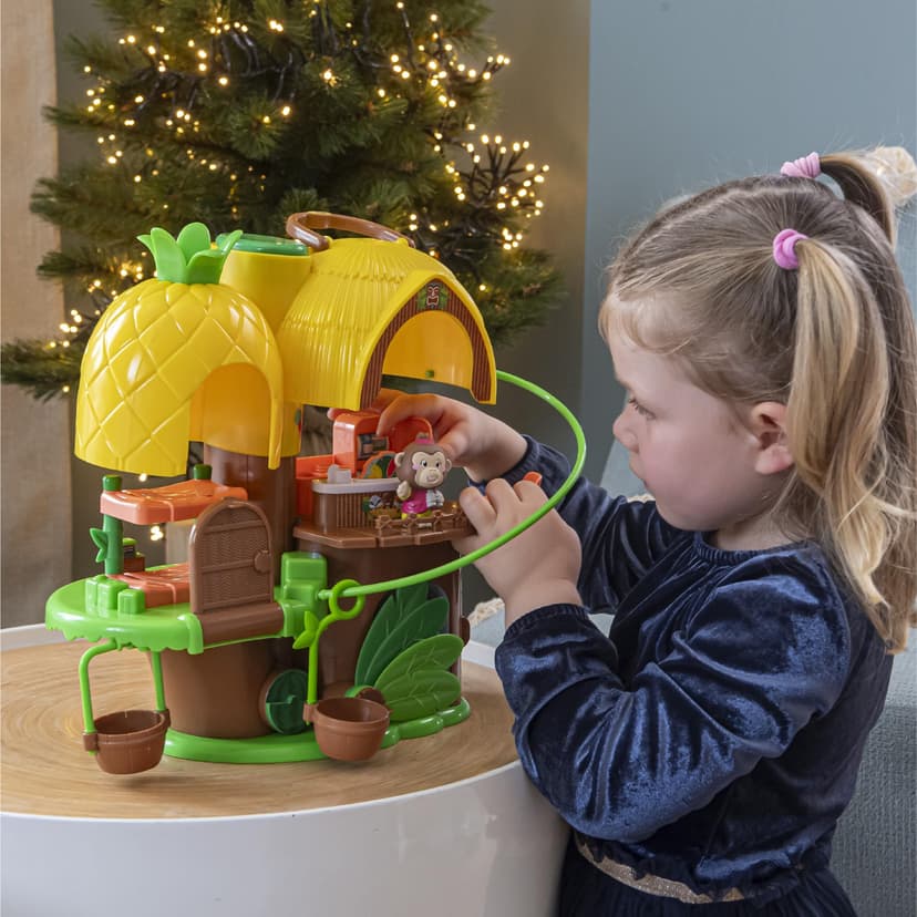 Klorofil – Casa Tropicale Mondo in Miniatura – Da 18 Mesi – Camera, Cucina, Bagno, Teleferica – Pop Up, Specchio, Ruota Frutta – 1 Personaggio Incluso – Idea Regalo Giocattolo Bambino - 2