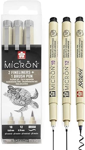 Sakura Pigma Micron Boîte de 3 stylos fineliners pigmenté…