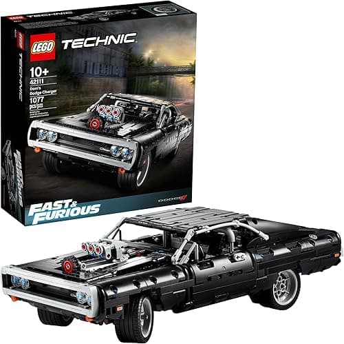 LEGO 42111 Technic Fast & Furious La Dodge Charger de Dom, Modèle Réduit de Voiture de Couse à Construire, Idée de Cadeau