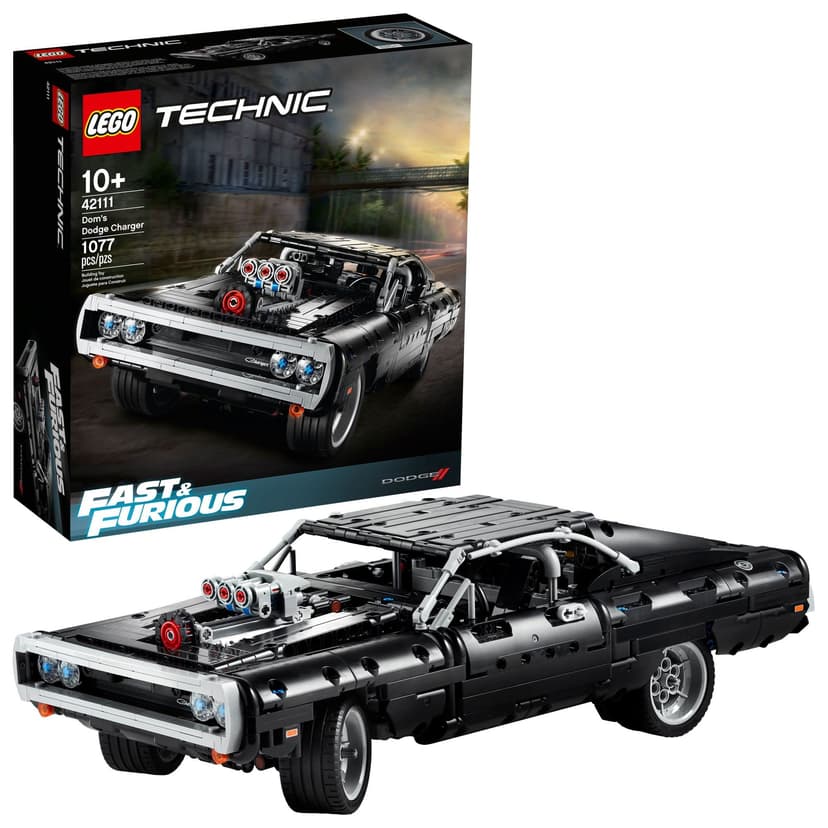 LEGO 42111 Technic Fast & Furious La Dodge Charger de Dom, Modèle Réduit de Voiture de Couse à Construire, Idée de Cadeau - 1