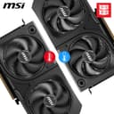 MSI NVIDIA GeForce RTX 5060 Ti 16G Shadow 2X OC Plus Carte Graphique - 16 Go GDDR7 (28 GB/s /192 Bits), PCIe 5.0 - Double Ventilateur (2X Ventilateurs STORMFORCE), HDMI 2.1b, DisplayPort 2.1b - 3