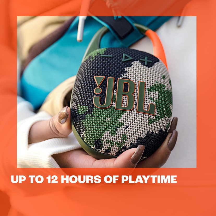 JBL Clip 5 Ultra-Portable Bluetooth Speaker with Integrated Carabiner, Big JBL Pro Sound, PlaytimeBoost, Waterproof Design and 12-Hour Playtime, Black - 2